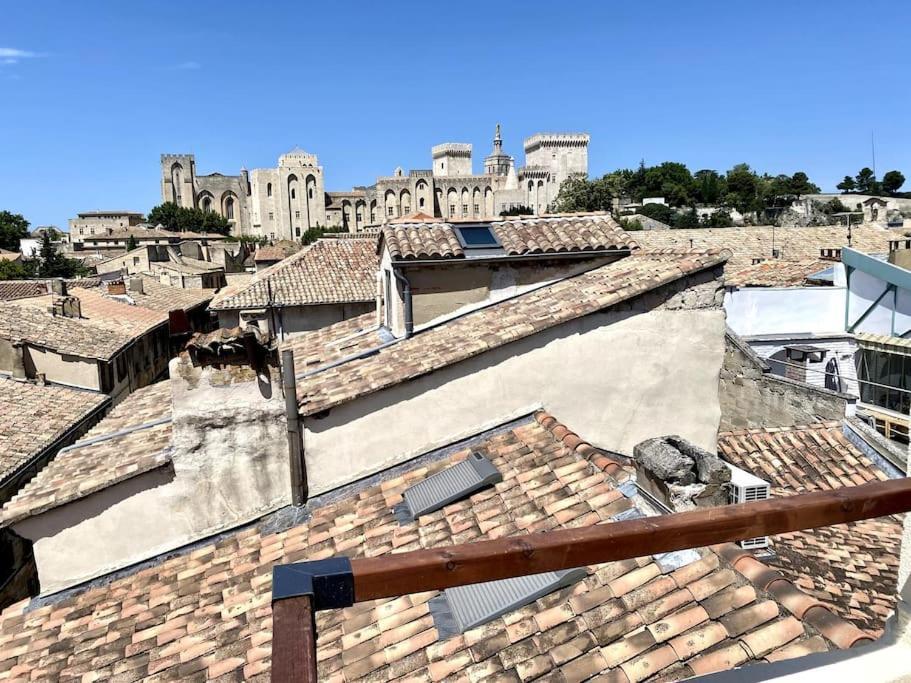 Le Toit D'Avignon - Intra-Muros - Terrasse Vue Palais Des Papes - Ideal Festival - Climatisation - Wifi Eksteriør bilde